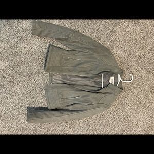 Women’s gray biker jacket